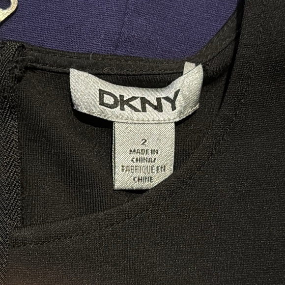 DKNY Women’s 2 Midi Dress V Neck Colorblock Back Zipper Sleeveless - Picture 5 of 6